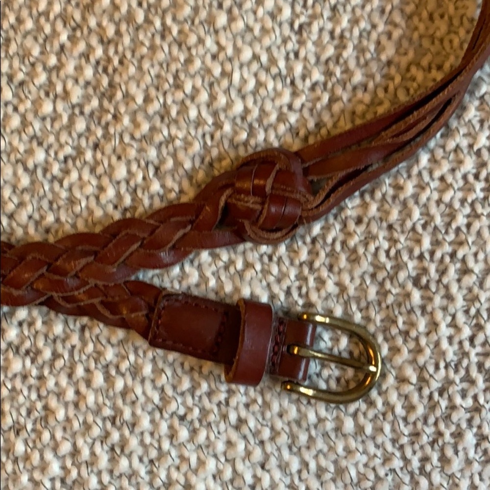 Vintage braided leather belt